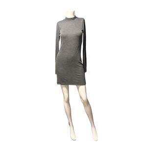ARITZIA Wilfred Free Sweater Dress Open Back Gray Mock Neck Turtleneck XXS New